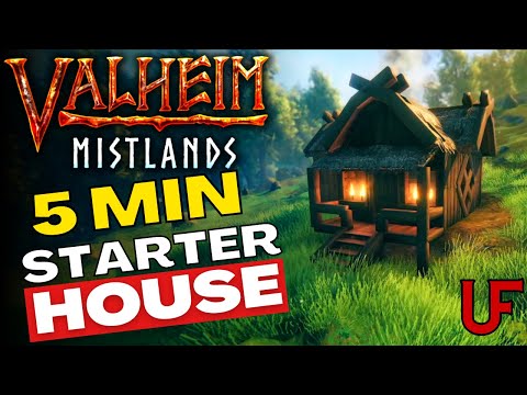 Valheim | Build a BEAUTIFUL Starter House in 5 mins | Beginners Guide
