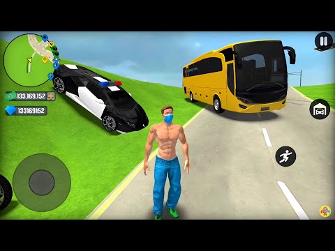 Coach Bus And Police Car Driving in Open World Game - City Car Driving - Android Gameplay