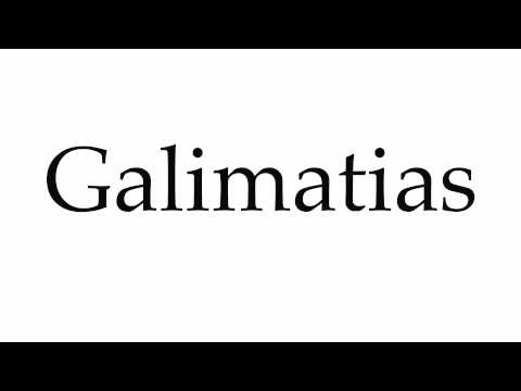 How to Pronounce Galimatias