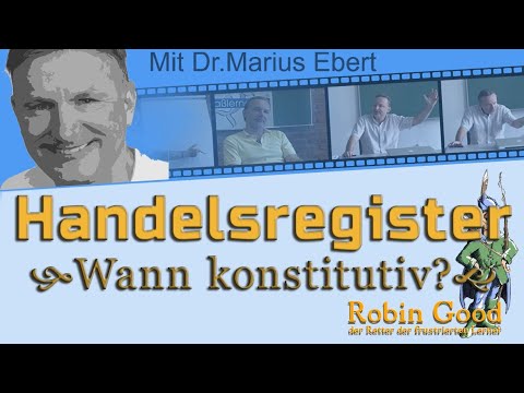 Wann ist das Handelsregister konstitutiv?