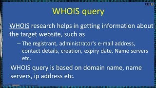 2.6 Whois lookup