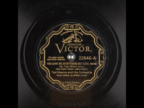 Ted Weems and His Orchestra-You Gave Me Everything But Love 2/19 (1931)