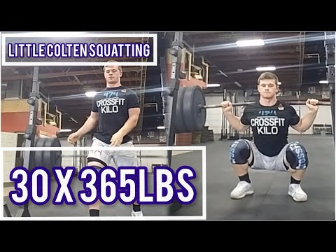 Little Colten Hitting 30 Back Squats at 365 in 2018