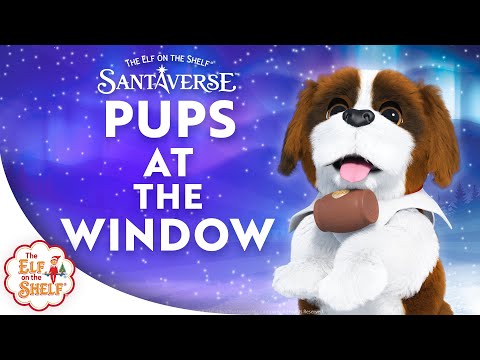 "Pups at the Window" from Santa's St. Bernards Save Christmas!