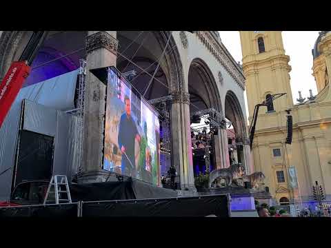 Rehearsal on Odeonsplatz for the big concert on 8 July 2023