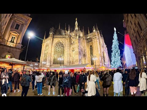 MILAN ITALY CHRISTMAS 2025🎄Dazzling Lights & Luxury Streets  | 4K 50FPS – December 23, 2025