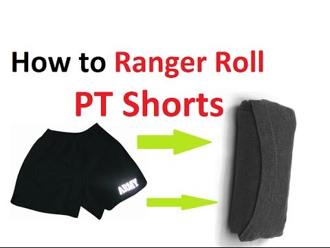 How to Ranger Roll PT Shorts - Army Basic Training APFU Uniform Tutorial