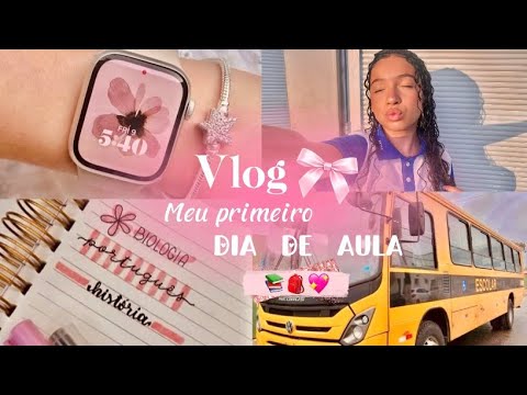VLOG DO MEU PRIMEIRO DIA DE AULA!!📚🎒💖
