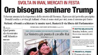 RASSEGNA STAMPA 18 APRILE 2026. QUOTIDIANI NAZIONALI ITALIANI  PRIME PAGINE DEI GIORNALI DI OGGI