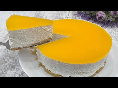 Neues  Dessert in 15 Minuten! Kein Ofen, keine Kondensmilch, kein Mehl! Käsekuchen ohne Backen!