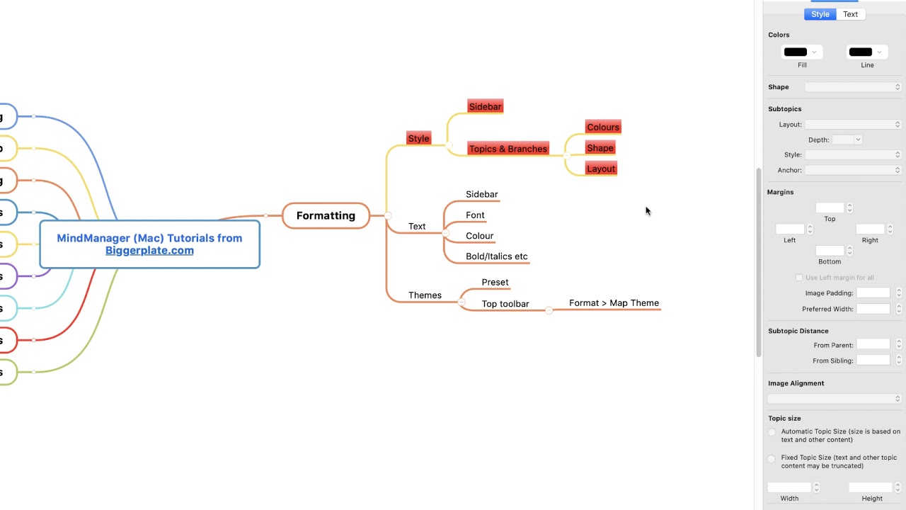 MindManager (Mac) Tutorial - Formatting