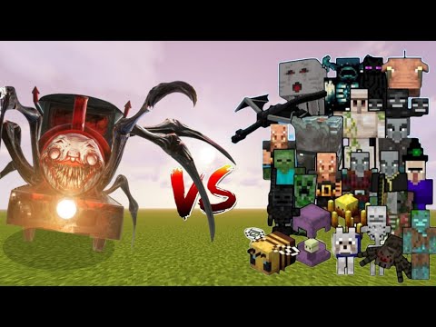 Umesh - Choo Choo Charles VS All Minecraft mobs in battle field