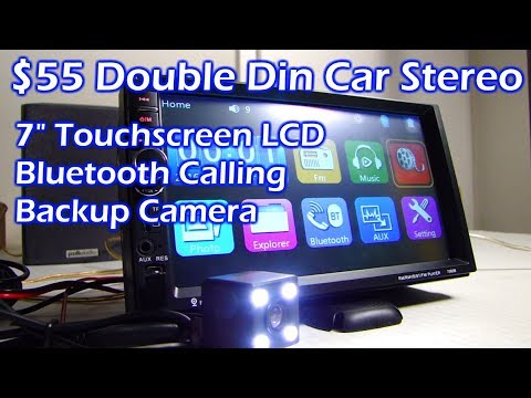$55 Double Din 7" LCD Touchscreen Bluetooth Car Stereo