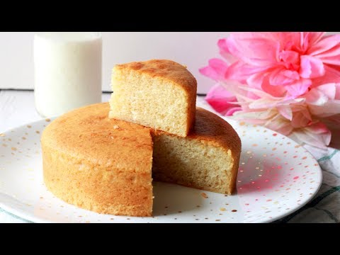 Eggless Vanilla Sponge Cake | Soft & Spongy