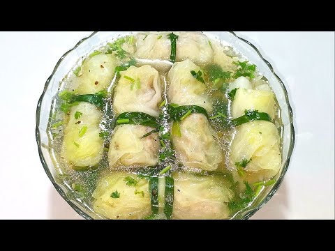 Cách làm món CANH BẮP CẢI CUỘN THỊT BĂM ngọt ngon thanh mát bổ dưỡng - Bếp Nhà Hoàng