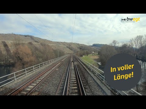 Führerstandsmitfahrt von Würzburg nach Stuttgart mit bwegt auf der Frankenbahn
