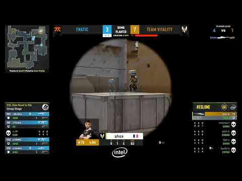 SHOX INSANE 1V4 AWP CLUTCH AGAINST FNATIC | DUST2 | FNATIC VS VITALITY | ROAD TO RIO 2020