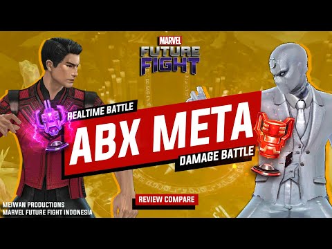 You Need To See This !!! Shang Chi Vs Moon Knight Abx Real-time Damage Battle - Marvel Future Fight
