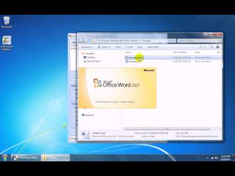 Excel Import Multiple Word Files Software