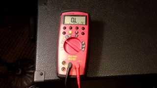 preview picture of video 'How To Test A Guitar Cabinet's ohms With A Voltmeter'