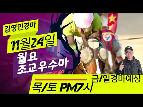 김영민경마 11월24일 부경 월요조교우수마 3두