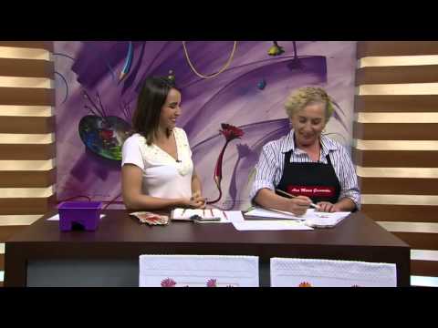 Mulher.com - 01/15/2016 - Tea towel with chrysanthemum painting - Ana Maria Guimarães PT1