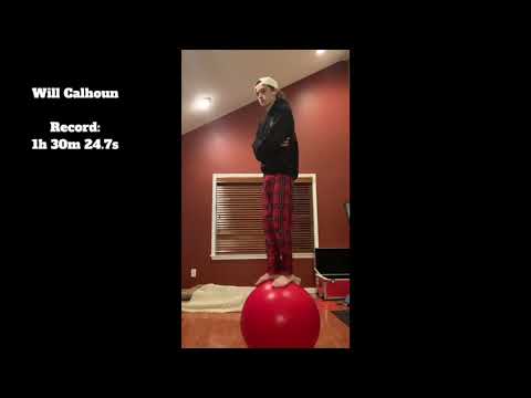 Guinness World Record Attempt - Will Calhoun - Longest Time Standing On Rolling Globe