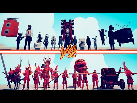 CAMERAMAN & SPEAKERMAN TEAM vs MEGA DYNASTY TEAM - Totally Accurate Battle Simulator | TABS
