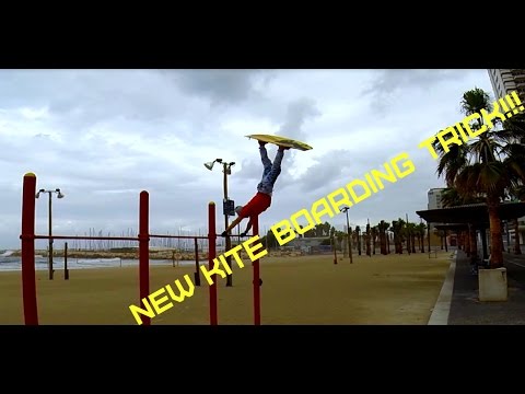 dima shevchenko with new kiteboarding trick דימה שבצנקו קייט