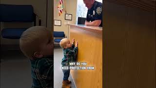 Download lagu Baby: I Need Protection… From Girls! 😭🚔 #funny #funnybaby #funnyvideo #cute mp3
