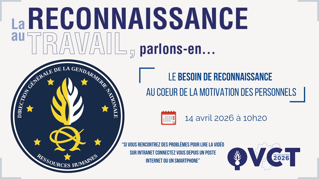 Conférence 14 avril 2026 - Le besoin de reconnaissance au coeur de la motivation des personnels
