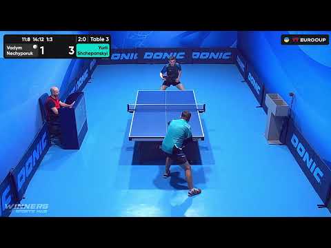 15:55 Vadym Nechyporuk - Yurii Shchepanskyi 16.08.2023 TT Euro.Cup Ukraine Star. TABLE 3
