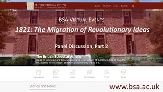 Panel Discussion: “1821: The Migration of Revolutionary Ideas” (Part 2)