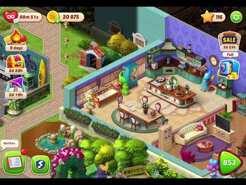 Homescapes 852 level Gameplay Story
