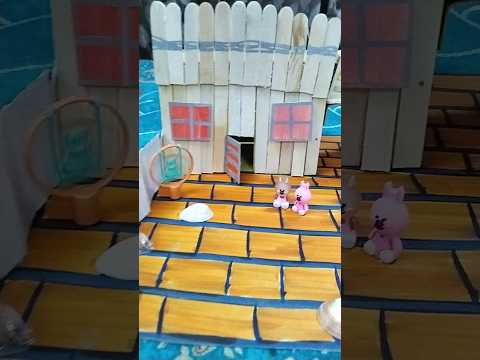 DIY beautiful house with ice cream sticks 🏠💞