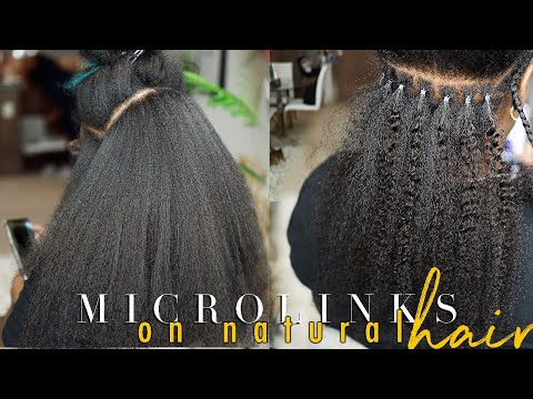 Microlink Extensions on 4C Natural Hair | Install &...