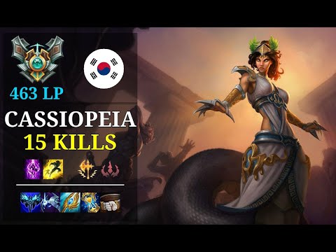 Cassiopeia Mid vs Tristana - 15 kills - T1 Closer KR Grandmaster (463 LP) Patch 11.5