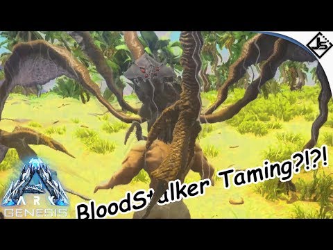 BloodStalker Taming on Crystal Isles?!?! [Ark Survival Evolved Genesis Creatures]
