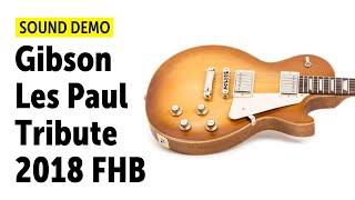 Video thumbnail for GIbson Les Paul Tribute 2018 FHB - Sound Demo (no talking) by Guitar Bonedo