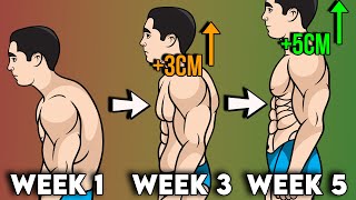 5 Min For 5 Weeks To Gain 5cm (POSTURE EXERCISES)
