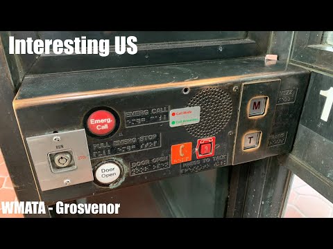 Interesting U.S. Hydraulic Elevator @ Grosvenor WMATA Station - North Bethesda, MD