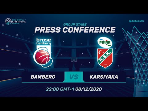 Brose Bamberg v Pinar Karsiyaka - Press Conference | Basketball Champions League 2020/21