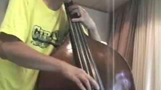 Ray Brown walking bass line (cover) Playing the upper register on all strings.