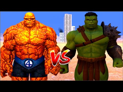 Ben Grimm vs Hulk - EPIC Fight (50 Ben Grimm army VS 1000 Hulk army)