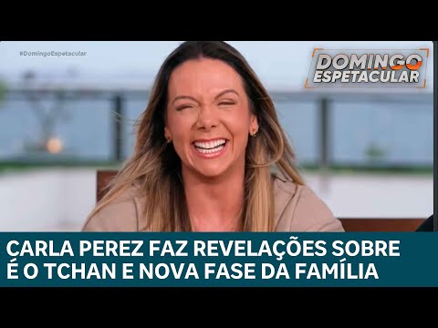 Carla Perez encontra filho do Gugu e relembra carreira no É o Tchan e comenta nova fase da família