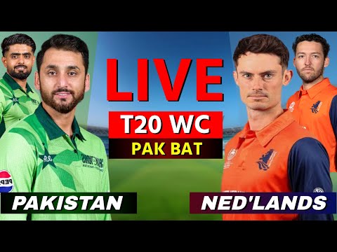 🔴 Live: Pakistan vs Netherlands, T20 World Cup Match 1 | Live Cricket Match Today | PAK vs NED Live