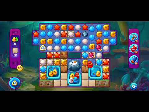 Fishdom mobile games, level 5672 super hard