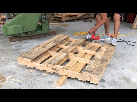 How To Building Outdoor Double Chair With Table // Amazing Design Ideas Woodworking From Pallets