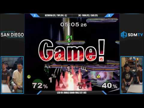 LSSD 102 - DESTROYAH & Tope vs. Yoshi & Zack - SSBM Grand Finals Set 1 - Smash Melee