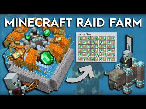 Pillager Raid Xp Farm | Simplest Raid Farm!! Infinite Emerlads +  Xp❄
